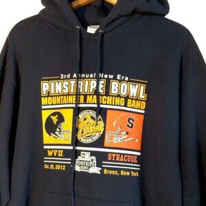 WVU Mountaineers Syracuse Pinstripe Bowl 2012 Hooded Sweatshirt L Pride Of WV
